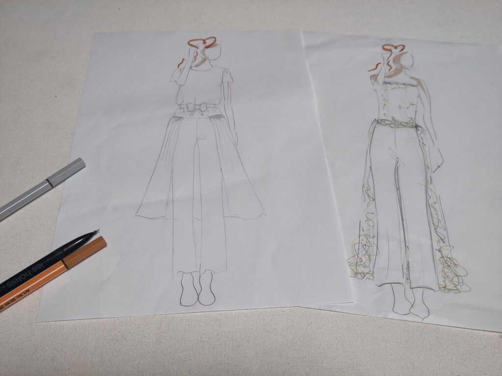 Artisan d'Art : tenue d'exception et robe de mariée sur mesure création des croquis